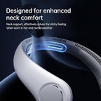 JISULIFE Portable Neck Fan Upgraded, Neckbrace Personal Hands Free, 5 Speed Gears Adjustment, 5000 mAh Wearable Bladeless Quiet Rechargeable for Outdoor Indoor, Gifts for Women Men- Foggy Grey