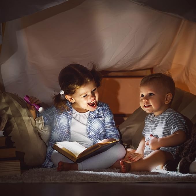 EverBrite 6-Pack Mini Flashlight Set, Aluminum LED Handheld Torches with Lanyard, Assorted Colors, Batteries Included for Party Favors, Night Reading, Camping, Power Outage, Gift to Christmas