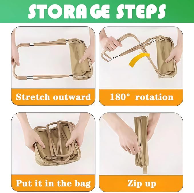 Portable Ultralight Travel Stool - Camping Chair, Foldable Fishing Stool with Carry Keychain,Handbag Style Fold for Backpack, Outdoor Footstool for Picnic Hiking Fishing