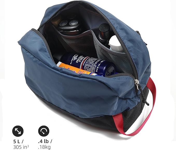 Travel Toiletry Bag 5L, Compact Travel Organizer with Waterproof TPU Wet/Dry Compartment