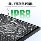 18BB 200W Solar Panel, 2Pcs N-Type 12V/24V 100 Watt Solar Panels, 25% High Efficiency Monocrystalline Solar Module, for RV, Boat, Marine, Trailer, Farm, Rooftop and Home Off-Grid System