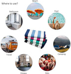 Bornbay Cotton Oversized Beach Towel - Extra Large 40"X70" Plush Thick Mens Beach Towels, XL Fluffy Stripe Pool Towels Charcoal Gray Swimming Towel for Adults Mens Women