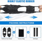 Spikeless Ice Cleats,Anti-Slip Snow Winter Traction Grips Crampoms for Slick Wet Surface Indoor Outdoor Use Ice Shoes Grippers Rubber Tread Overshoes