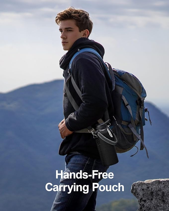 32oz Insulated Water Bottle,Stainless Steel Vacuum Water Bottle, BPA-Free & Leakproof -with Paracord Handle,Strap,Straw Spout Lids,Large Water Jug for Gym Sports