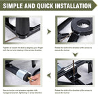 Bestfire High Pressure Propane Burner, 120000 BTU Single Propane Stove with 4.1ft 0-20Psi Adjustable Hose with Regulator, 16" Square Steel Cooktop for Camping