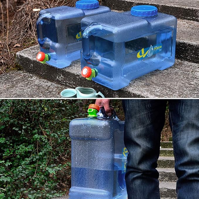 Yinuoday 2.6 Gallon Water Containers, BPA-Free Camping Water Storage Jug Drink Dispenser with Spigot, Water Canteen for Outdoor Camping Hiking Picnic Hunting