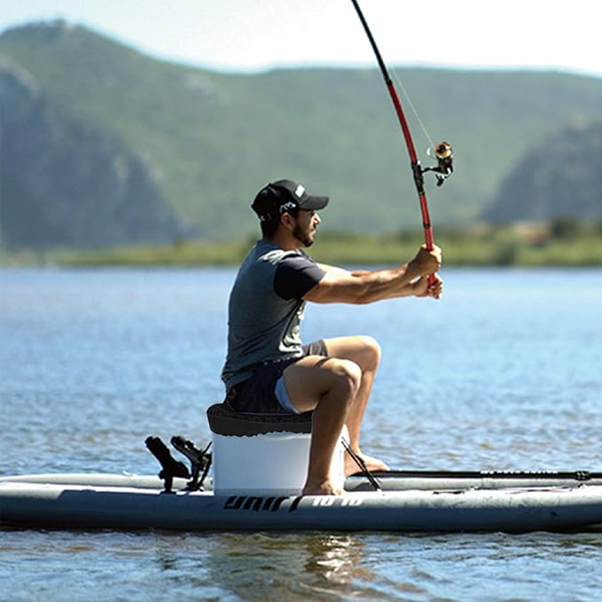 NEW-Vi Anti-Slip Kayak Seat Cushion - Double Thicken Gel Boat Cushion, Waterproof Kayak Gel Seat Cushion, Coccyx Sciatica Pain Relief, Kayak Accessories for Fishing, Kayak Fishing Accessories