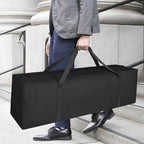 COOLBEBE 52" Sports Duffle Bag - 160L Extra Large Travel Duffel Luggage Bag with Upgrade 2-way Lockable Zippers, Sturdy & Water Resistant Long Duffle Bag for Camping Moving (Black 52inch)