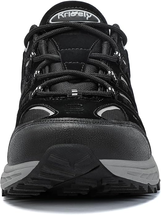 Kricely Men's Trail Running Shoes Non Slip Hiking Shoes Tennis Shoes Fashion Sneakers Workout Footwear