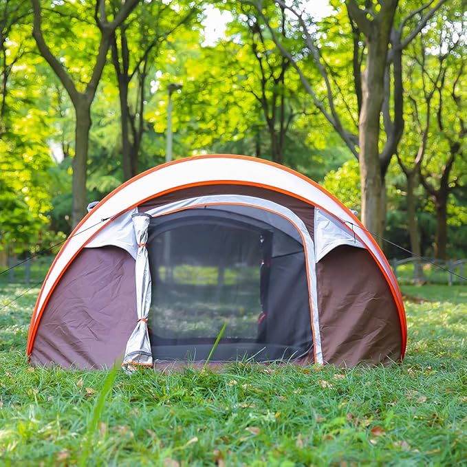 EchoSmile Instant Pop Up Camping Tent, 2/4/6 Person, Easy Setup Tent, Water Resistant Dome, Portable with Carry Bag