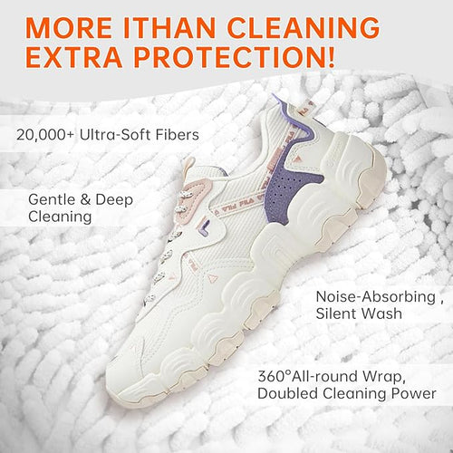 1PCS Shoes Washing Machine Bags, Laundry Shoe Bag for Washer and Dryer, Reusable and Durable Zipper Sneaker Shoe Washing Bag, Tennis Shoes Cleaning Bag for All Shoe Types (Pure white)