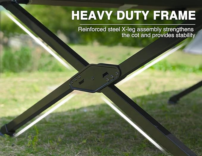 EVER ADVANCED 2 Pack Extra Wide Camping Cot for Adults Oversized XXL Sleeping Cots Folding Cot Bed with Carry Bag, 84.3" L x 41.9" W, Support to 550 lbs