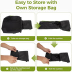 ATEPA 4-in-1 Travel Cushion, Ultralight Portable Inflatable Pillow Seat Cushion Neck & Back Support Travel Bag with Zippered Protection & Convertible Strap for Airplane Camping Backpacking