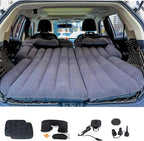 Inflatable SUV Air Mattress,Thickened Flocking Inflatable Car Camping Travel Air Mattress with 2 Pillows & Air Pump,Portable Car Sleeping Bed for SUV|MPV|Minivan