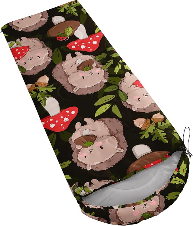 QOOMO Animals Camping Sleeping Bags,3 Season Warm & Cool Weather,Lightweight,Waterproof Sleeping Bags for Adults & Kids,Traveling,and Outdoors,Camping Gear Equipment