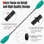 Kayak Paddle Carbon Fiber Shaft and Reinforced Nylon Blade, Adjustable Kayaking Oars, 3 Piece, 230-250 cm/90-98 Inches,210-230 cm/82-90 inches