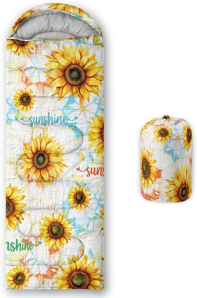 QOOMO Animals Camping Sleeping Bags,3 Season Warm & Cool Weather,Lightweight,Waterproof Sleeping Bags for Adults & Kids,Traveling,and Outdoors,Camping Gear Equipment