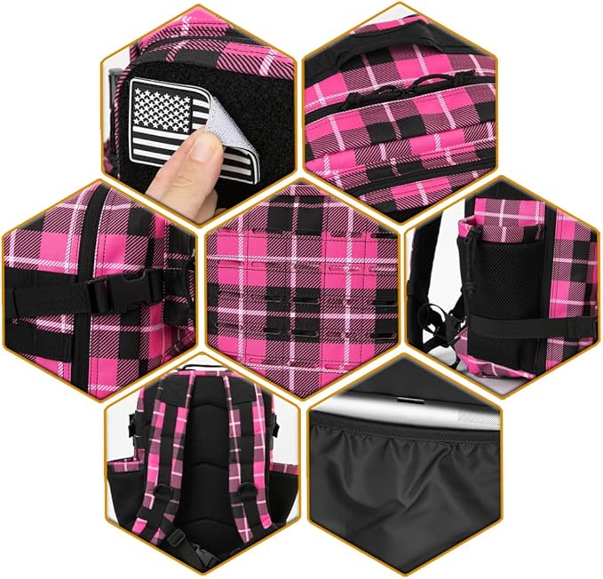 QT&QY 25L/45L Military Tactical Backpack For Men Molle Daypack 3 Day Bug Out Bag Hiking Rucksack With Bottle Holder