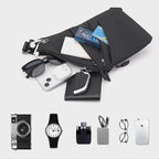 Anti Theft Crossbody Bags for Women Men, Multi-Pocket Shoulder Bag, Slim Sling Bags with 2 RFID Blocking Card