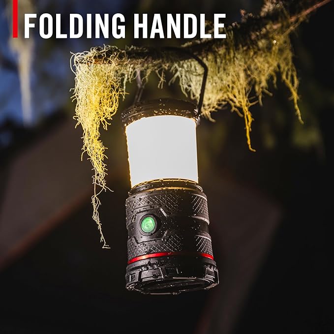 COAST EAL30R 1000 Lumen Rechargeable Emergency Camping Lantern with Warm, Day, Red & Red Flashing Mode, Foldeable Handle, 15 Hours of Runtime