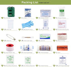 255PCs Compact First Aid Kit Emergency Survival Trauma Kit Medical Kit with Labeled Compartments for Boat Car Camping Hiking Travel & Backpacking