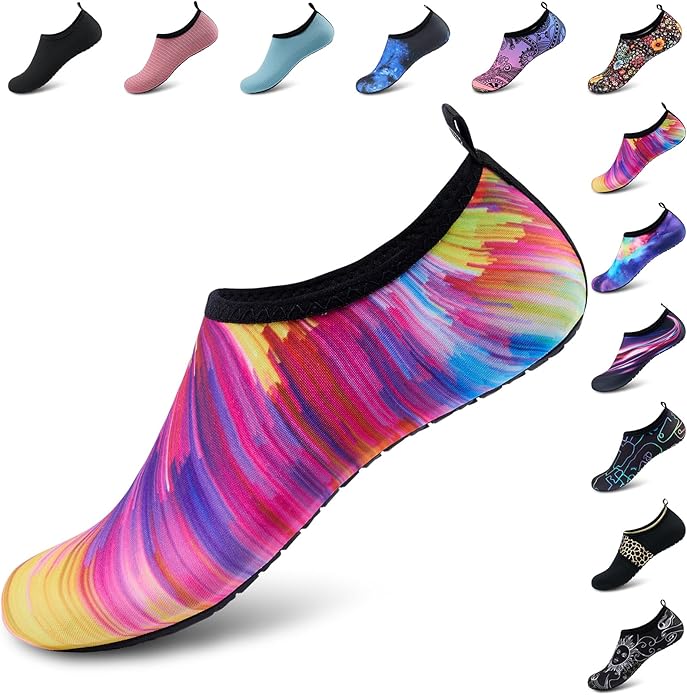 Deevike Water Shoes for Women Men Barefoot Quick-Dry Aqua Socks Slip-on for Beach Swim Surf Yoga Exercise