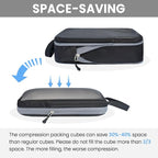 BAGAIL 6 Set Ultralight Compression Packing Cubes Packing Organizer for Travel Accessories Luggage Suitcase Backpack