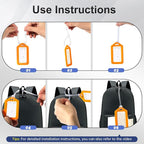 18 Pack Luggage Tag Bright Luggage Tags for Suitcases Bag Tags Name Tags for Kids Travel Accessories Must Haves by Sodsay (White)