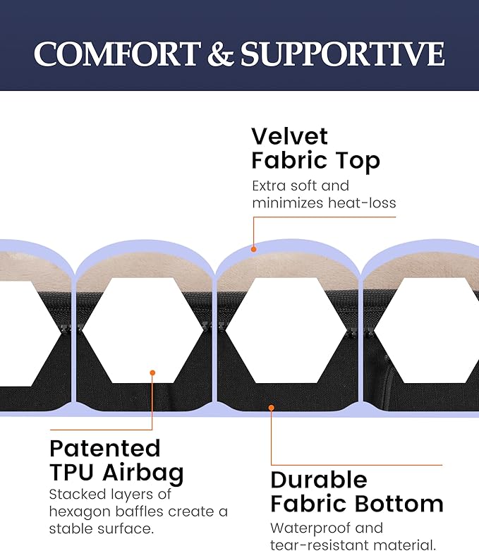 Inflatable Sleeping Pad for Camping, Extra-Thick 4.75" Single Air Mattress with Soft Velvet Top, Machine Washable, Family Lightweight 4-Season Pad for Traveling & Hiking, Brown