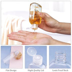 GIMS 5-Pack 3.4 oz TSA-Approved Travel Bottles with Flip Cap, Leak-Proof Containers and Clear Toiletry Bag