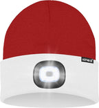 ATNKE LED Lighted Beanie Hat,USB Rechargeable 4 LED Running Headlamp Bright Cap with The Light Gifts for Men and Women