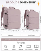 Travel Backpack Carry On Flight Aapproved Personal Item Travel Bag Mochila De Viaje Travel Backpack For Men Spirit Airlines Personal Item Bag 18x14x8 Carry On Backpack For Airplanes Lotus Root Pink