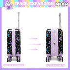 Kid’s Luggage Set 2 Piece Suitcase Set 16’’ Hardside Luggage with Spinner Wheels Girls Carry on Toddler Luggage Travel Rolling Luggage Airline Approved