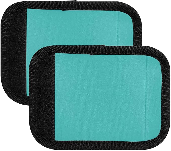 DOMIKING Blue Green Luggage Handle Wrap Soft Luggage Identifiers for Suitcase Tags Marker for Travel Bag Luggage Suitcase Handle Covers Travel Accessories, 2 Pack