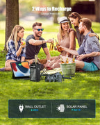 90000mAh Power Bank 35W Fast Charging with Solar Charger,Built-in USB-C/Lightning Cables High Capacity Portable Charger for Camping,Travel,Emergencies,Tech Devices| 9-Port PD/USB-C, LED Flashlight