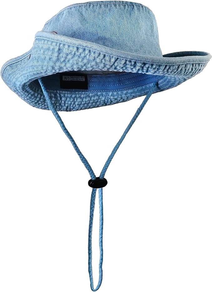 Wide Brim Hiking Fishing Safari Boonie Bucket Hats 100% Cotton UV Sun Protection for Men Women Outdoor Activities