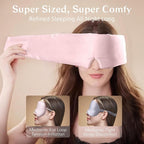 Silk Sleep Mask for Women and Men, Side Sleeper, 22 Momme Pure Mulberry Silk Total Blackout 100% Mulberry Eye Mask with Adjustable Headband Full Size, Eye Masks for Sleeping and Travel