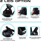 40 OZ Stainless-steel Insulated Water Bottles - Cold 48H & Hot 24H, Leak-Proof Metal Water Flask with Sleeve, Protective Boot, BPA Free Vacuum Insulated 40oz Water Bottle Fits In Cup Holder