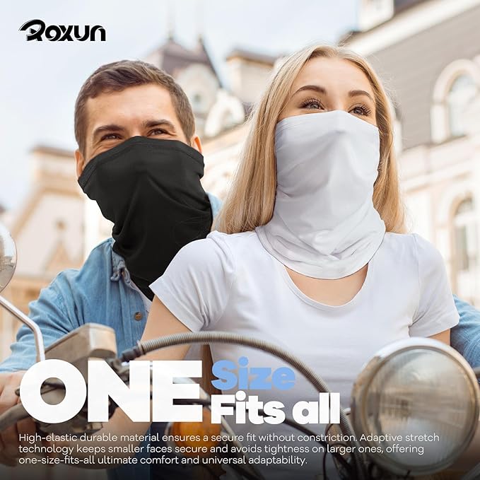 4 Pack Neck Gaiter, Cooling Breathable Face Mask UV Protection Scarf Hiking Bandana for Men/Women
