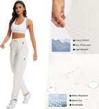 Womens Hiking Pants Quick Dry UPF 50 Lightweight Travel Golf Cargo Safari Pants Zipper Pockets