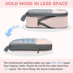 BAGAIL 6 Set/4 Set Lightweight Compression Packing Cubes for Travel, Anti-Tearing Expandable Organizer Bags for Suitcase