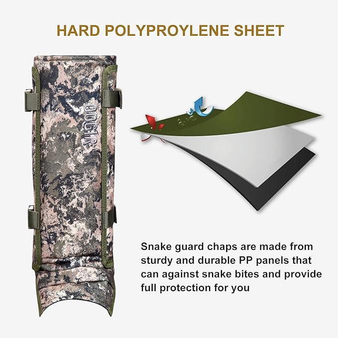 LUCKY CLOVER Snake Gaiters: Waterproof Snake Guards Bite Protection for Lower Legs, Snake Proof Gaiters Fit for Men & Women