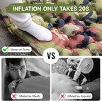 HiiPeak Sleeping Pad - Ultralight Inflatable Sleeping Mat with Built-in Foot Pump, Durable Compact Waterproof Camping Air Mattress for Camping, Backpacking, Hiking, Tent Trap Traveling