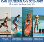 Inflatable Stand Up Paddle Board with SUP Accessories, Anti-Slip EVA Deck, Family-Friendly SUP Boards for Adults & Youth of All Skill Levels, Versatile Yoga Paddle Board