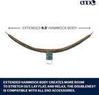 ENO DoubleNest Hammock - Lightweight, Portable, 1 to 2 Person Hammock - for Camping, Hiking, Backpacking, Travel, a Festival, or The Beach - Roots Studio Special Edition
