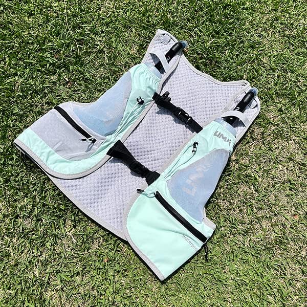 Umai Hydration Running Vest, Hydration Vest with Two Flasks, Green
