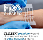 Clozex Emergency Laceration Kit - Repair Wounds Without Stitches, Skin Closure Device for a Wound Up to 1 1/2 Inches Length. Complete Kit to Clean, Close, & Cover Wounds