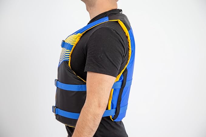 Stohlquist FIT Oversized Adult Life Jacket, US Coast Guard Approved Type III Life Vest, PFD for Men and Women, Easily Adjustable, Lightweight and High Buoyancy - Plus Size (48-60" Chest)