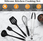 Camping Essentials Cookware Cooking Utensils Set - Portable Camp Kitchen Mess Kit Outdoor Accessories, Stainless Steel & Silicone, Camping Gear Equipment for RV Picnic Grill