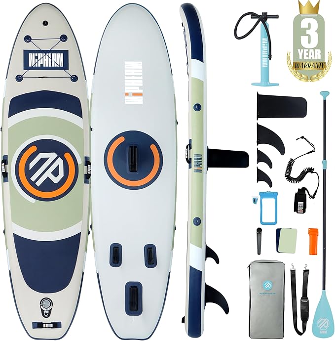 Niphean（Ultra-Light）Inflatable Paddle Board with (Beginner Friendly) StabilTrac Fin and Durable SUP Accessories, 10' Stand Up Paddle Boards for Adults & Youth, Versatile Yoga Paddle Board, Gift Ideas